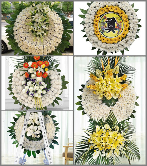 湖南永州祁阳县进宝塘镇白合村花圈速递